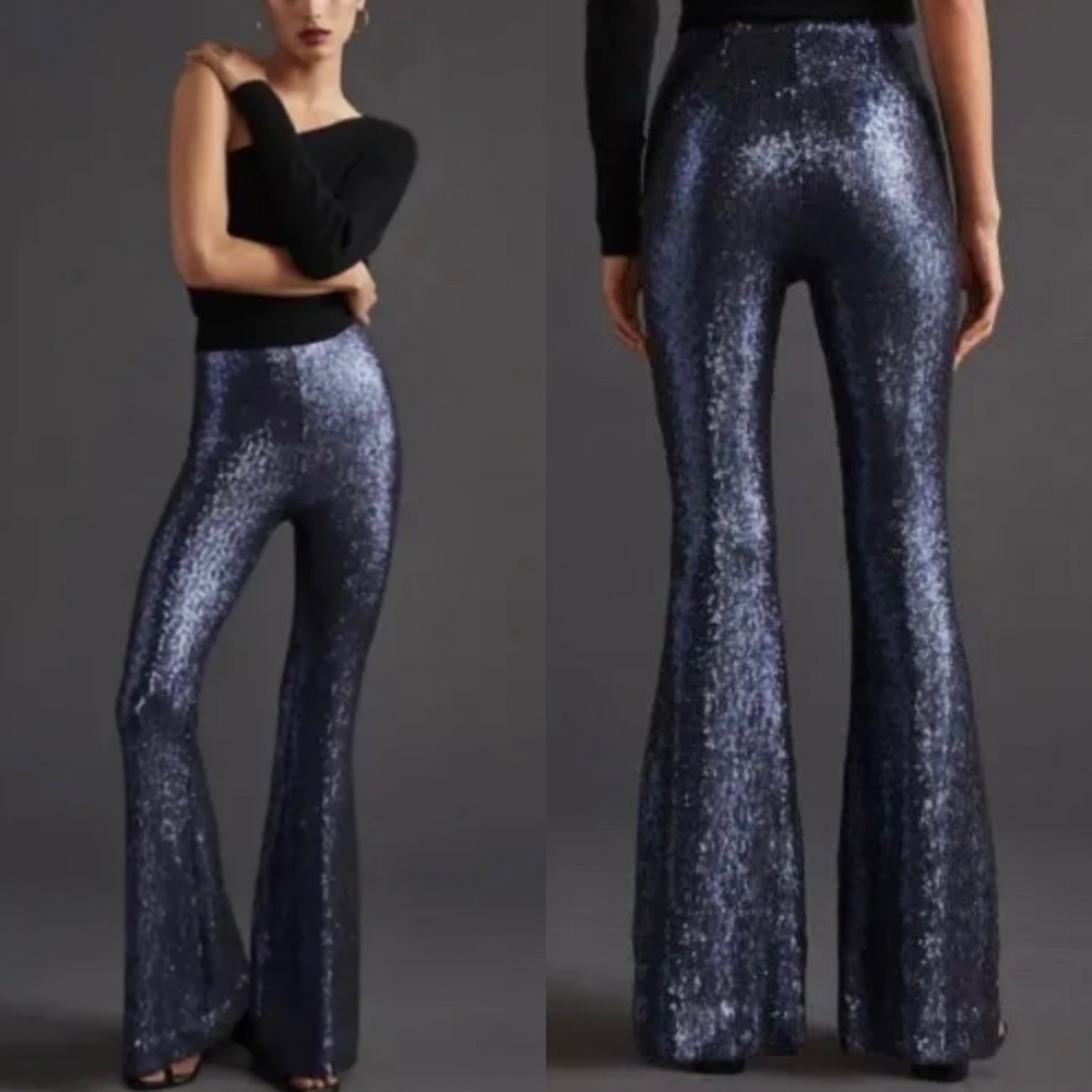 ✨Sequined Flare Pants by Anthropologie, 6 NWT✨